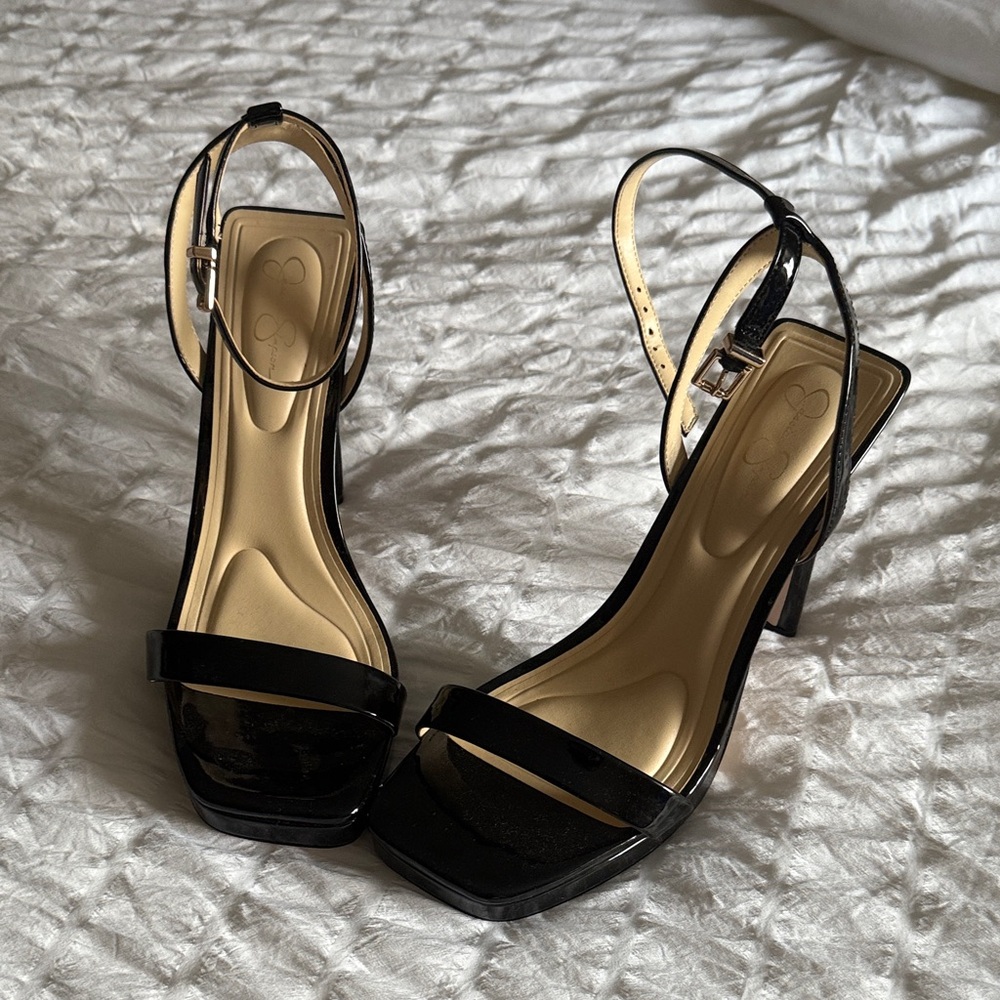 Jessica Simpson Black Strappy Heels